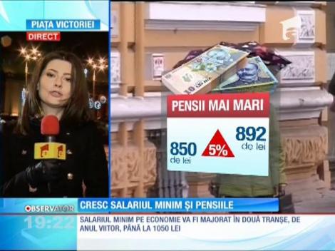 Cresc salariul minim și pensiile