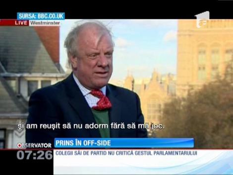 Parlamentar britanic, prins în off-side