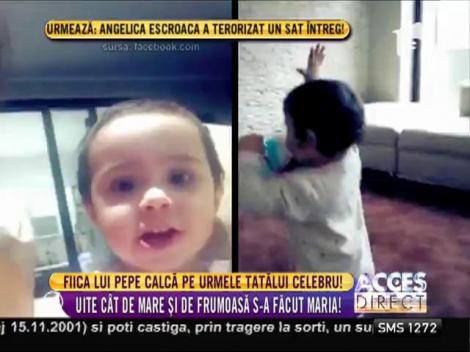Fetița lui Pepe calcă pe urmele tatălui celebru! Clipul îl care micuța Maria îl imită pe artist te va cuceri (VIDEO)