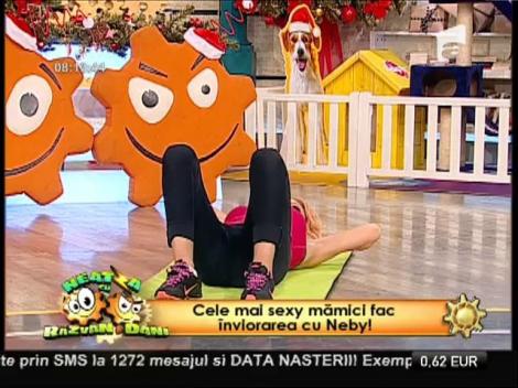 Explozie de senzualitate şi sex-appeal: Laura şi Mihaela, două mămici sexy, mişcări ameţitoare, alături de Florin Neby!