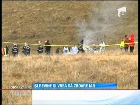 Singurul supravieţuitor al accidentului aviatic produs în judeţul Sibiu vrea să zboare din nou