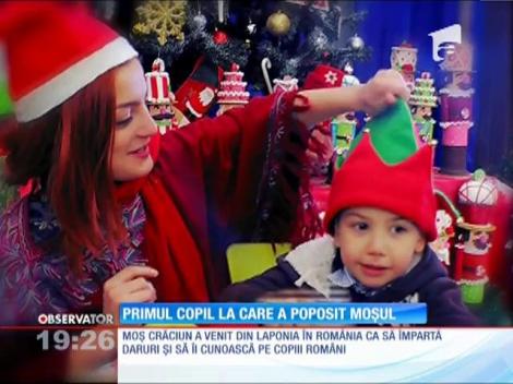 Antonio, primul copil la care a poposit Moșul