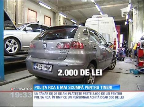 Poliţa RCA, mai scumpă pentru tineri