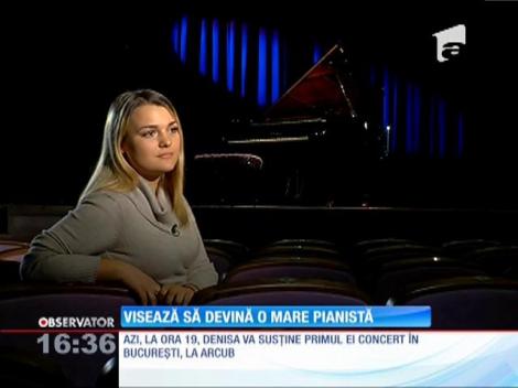 La de 16 ani, Denisa visează să devină o mare pianistă