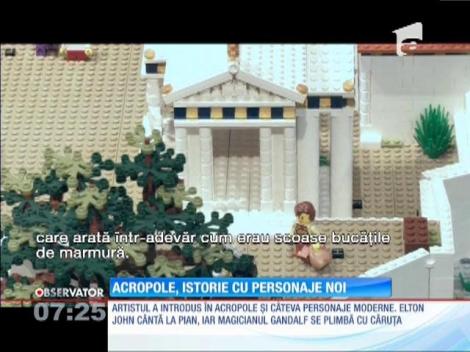 Monumentele ridicate pe Acropole, reproduse din piese lego