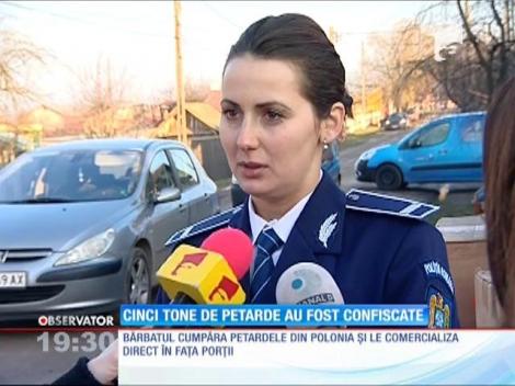 Cinci tone de petarde în casa unui bărbat din Ilfov