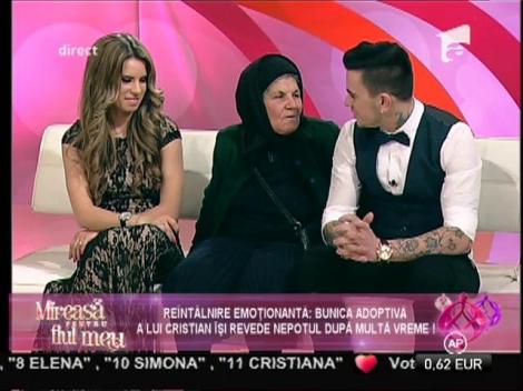 Cristian, reîntâlnire emoționantă cu bunica adoptivă