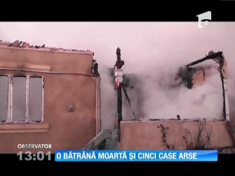 O bătrână moartă și 5 case arse