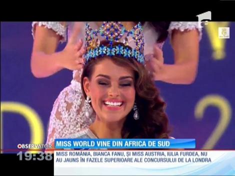 Miss World vine din Africii de Sud