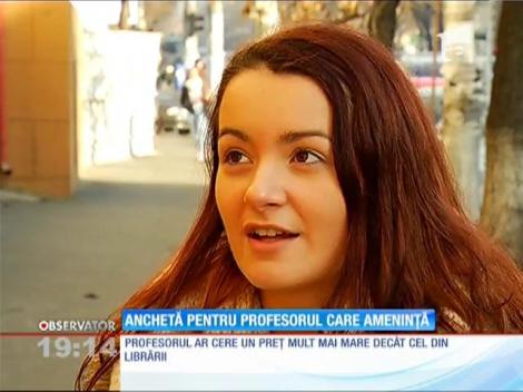 Dascăl la un liceu de prestigiu a fost înregistrat când şi-a obligat elevii să-i cumpere carte