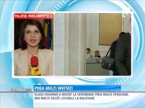 Klaus Iohannis a invitat prea multe persoane la ceremonia de duminică din Parlament