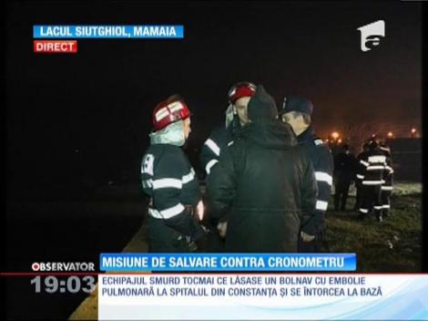 UPDATE/ Un elicoper SMURD s-a prăbuşit în apele lacului Siutghiol