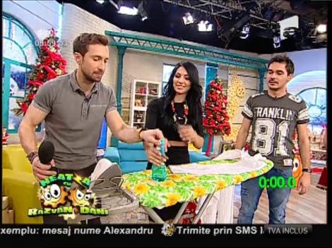 Lecție de călcat cu Roxana Daniela Velcea, semifinalistă "Cea mai sexy mămică"