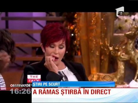 Sharon Osbourne a rămas ştirbă în direct