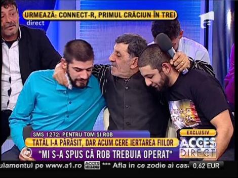 Vor avea motive să râdă şi azi? Tom şi Rob sau Constantin şi Florin îşi strigă tatăl!