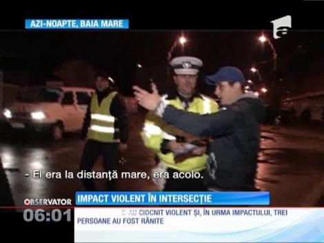 Impact violent în intersecție
