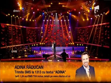 "Colaj de sâmbătă seara". Vezi interpretarea Adinei Răducan feat. Daniel Buzdugan, în Gala 3 de la X Factor!