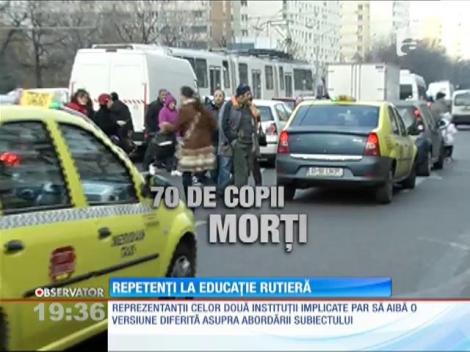 Orele de educaţie rutieră lipsesc din programa şcolară