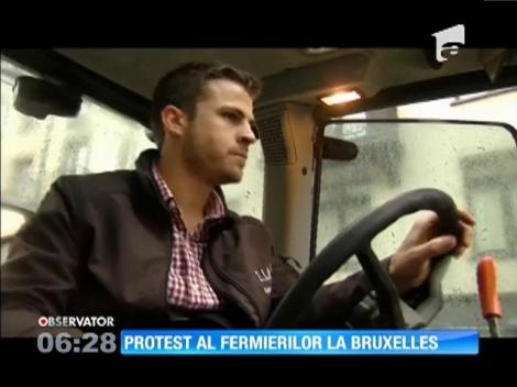 Protest al fermierilor la Bruxelles