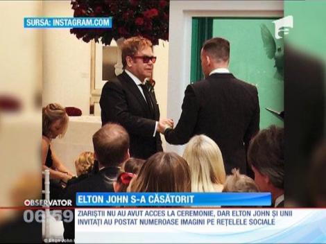 Elton John s-a căsătorit cu iubitul său David Furnish