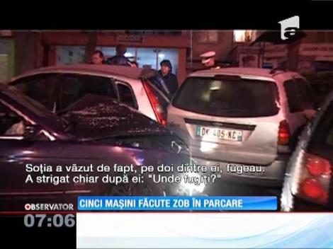 5 mașini făcute zob în parcare