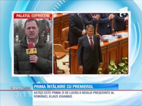 Președintele Iohannis, prima întâlnire cu premierul