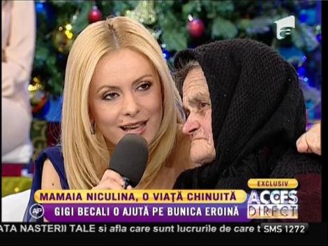 Gigi Becali o ajută pe mamaia Niculina
