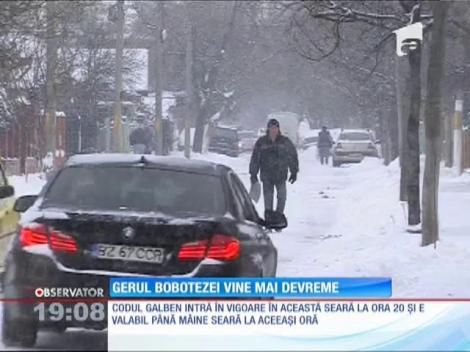 UPDATE/ COD GALBEN de ninsori, viscol şi ger