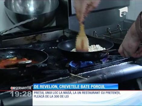 De Revelion, crevetele bate porcul