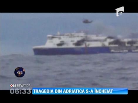 Bilanţul incendiului de la bordul feribotului din Marea Adriatică a ajuns la 10 morţi
