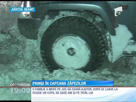 Șoferi prinși în capcana zăpezilor