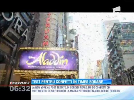 Test pentru confetti în Times Square