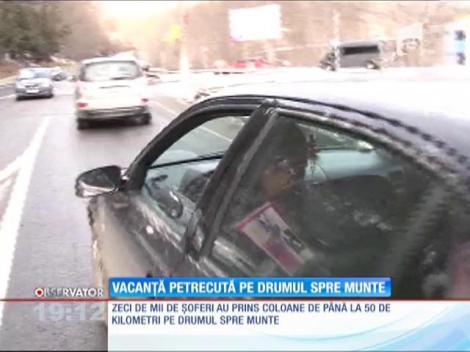 Şoferii au făcut cinci ore pe drumul dintre Bucureşti şi Azuga