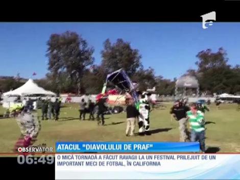 O mică tornadă a făcut ravagii în California