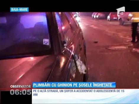 Noapte periculoasă pe şoselele din Baia Mare