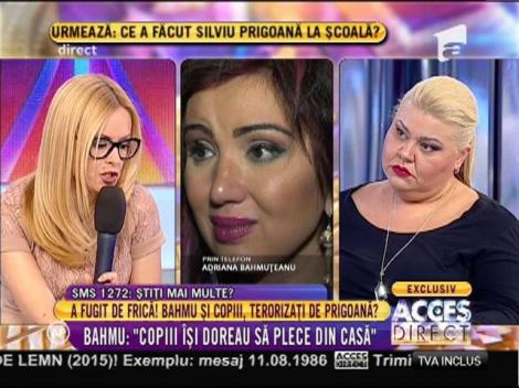 Adriana Bahmuțeanu: "Copiii își doreau să plece din casă"