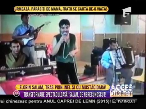Florin Salam, tras prin inel și cu mustăcioară