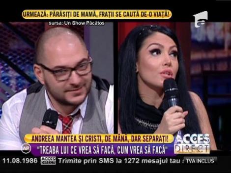 Andreea Mantea și Cristi Mitrea, de mână, dar separați!