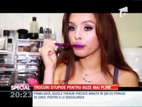 Special! Trucuri stupide pentru buze mai mari