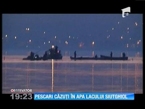 Pescari căzuți în apa înghețată a lacului Siutghiol