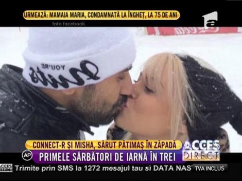 Connect-R şi Misha, sărut pătimaş în zăpadă