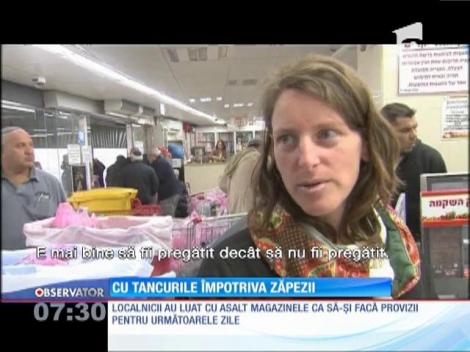 Israelienii vor intâmpina o furtună de zăpadă cu tancurile
