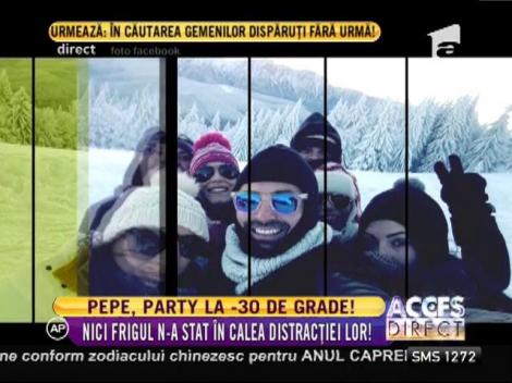 Pepe a sărbătorit ziua de sfântul Ion în vârful muntelui, la minus 30 de grade Celsius!