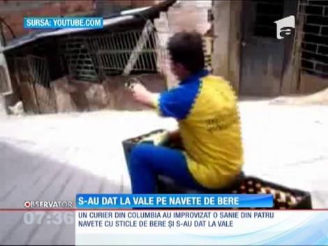 S-au dat la vale pe navete de bere