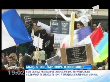 Marş istoric împotriva terorismului, la Paris