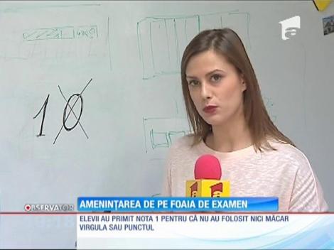 Ameninţarea de pe foaia de examen