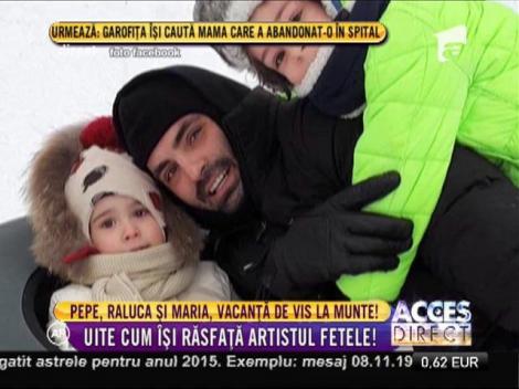 Pepe, Raluca și fiica lor, vacanță de vis la munte