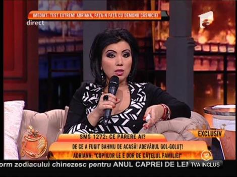 Adriana Bahmuțeanu: "Copii mei nu întreabă de tatăl lor"