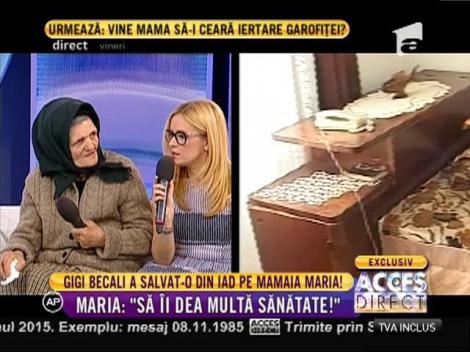 Gigi Becali a salvat-o pe mamaia Maria