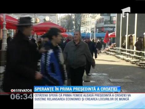 Croaţia şi-a ales prima femeie preşedinte din istorie